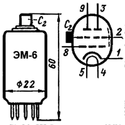 ЭМ-6 радиолампа фото 2 ЭМ-6 радиолампа фото 2