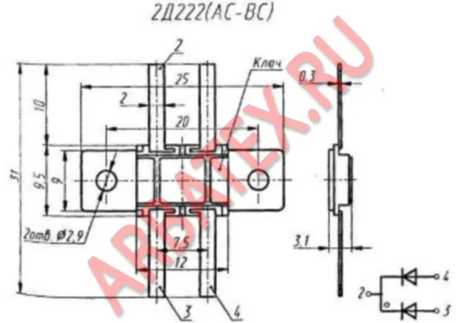 2Д222Б-5 диод фото 3